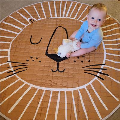 Lion Round Baby Playmat Online Australia [Large Size 150 cm] – Nappy Bag Store