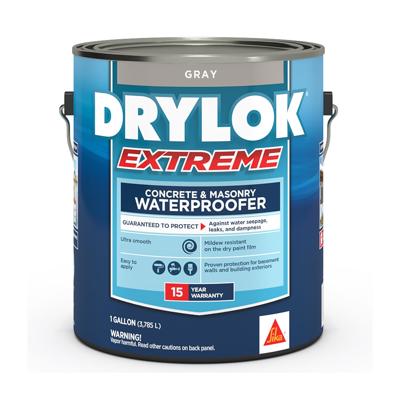 DRYLOK Extreme Gray Flat Solid Latex Mildew Resistant Interior/Exterior Waterproofer ( 1-gallon ) | 21913
