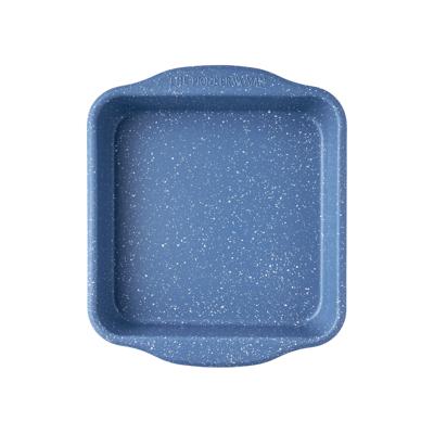 The Pioneer Woman 8-Inch Square Nonstick Cake Pan Aluminized Steel Blue Speckle - Walmart.com