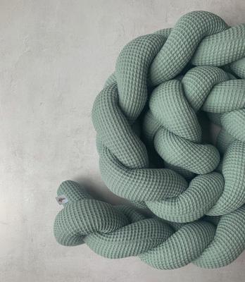 Waffle Weave Braided Cot Bumper | Koosh-uhn