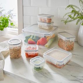Set of 8 Clip Lock Containers | Dunelm