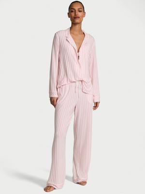 Pretty Blossom Pink Stripe Modal Long Pyjamas Set | Victorias Secret UK
