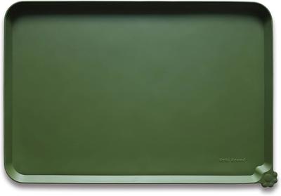 Amazon.com: Hoki Found Silicone Pet Food Mat - High-Lips Dog Cat Bowl Placemat - Waterproof, Dark Olive : Pet Supplies