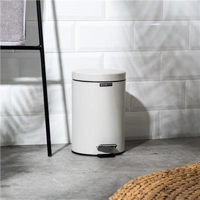 Moretti Matt Finish 3L Pedal Bin | Cream