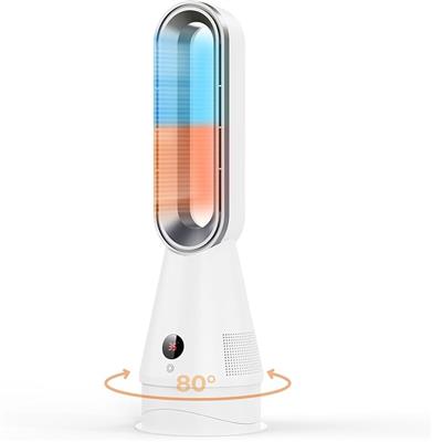 AICPAN Hot and Cool Bladeless Tower Fan, Space Heater with 3 Modes, Powerful Cooling Fan and Room Heater for Office, Desk, Bedroom, Indoor, Quiet, Rem