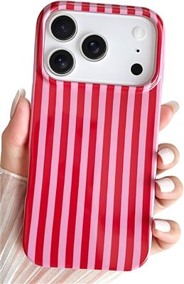SmoBea for iPhone 17 Pro Max Case Cute Striped Phone Case Soft TPU Slim Shockproof Phone Cover for Women Girls Beautiful and Stylish, Green and lavend