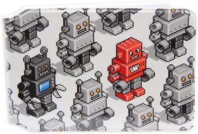 Pixel Robots Oyster Card Holder : Amazon.co.uk: Fashion