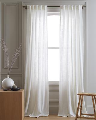 Cotton Sheer Curtain Set (Set of 2) in Ivory