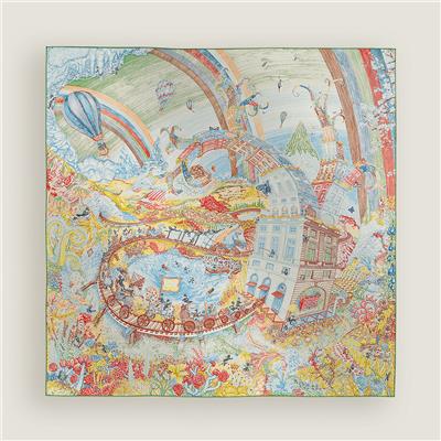 Les Folies du Faubourg scarf 90 | Hermès Canada