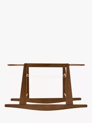 The Little Green Sheep Rocking Moses Basket Stand, Walnut