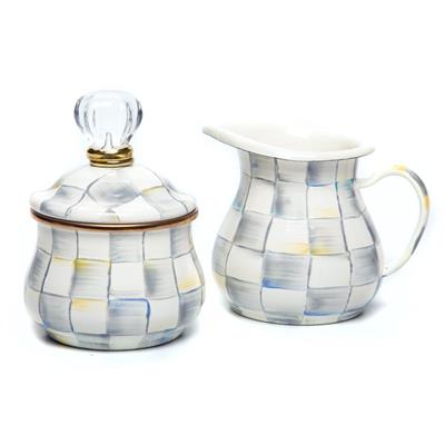 MacKenzie-Childs | Sterling Check Creamer & Sugar Bowl Set
