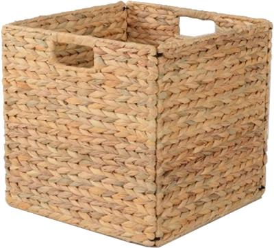 CANVAS Weiss Cube Woven Natural Material Collapsible Basket, 13 x 13-in