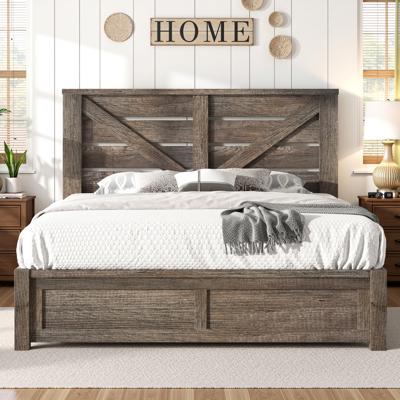 Trent Austin Design Tryston Farmhouse Bed Frame with 49.2 Barn Door Headboard & Reviews - Wayfair Canada