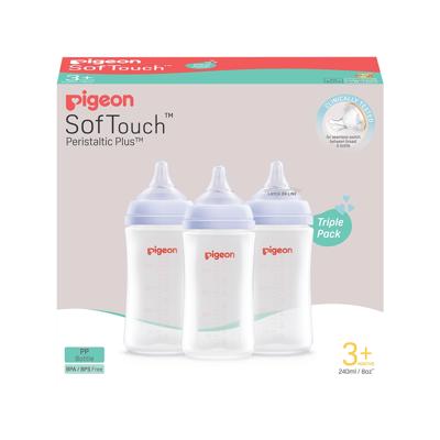 Pigeon triple pack softouch 3 bottle 240ml medium 349