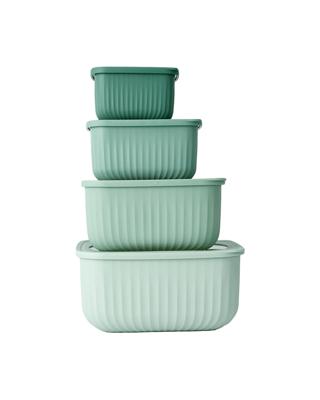4 Piece Rectangle Nested Food Storage Set - Green - Kmart