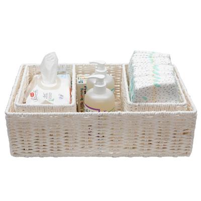 4Baby Nursery Basket Set White 3 Piece | Baby Bunting AU