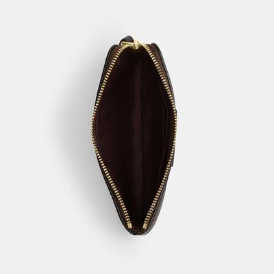 Corner Zip Wristlet In Signature Canvas With Stripe IM/SAND/CHALK