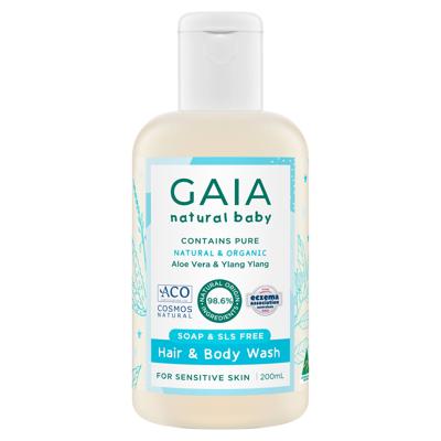 GAIA Natural Baby Hair & Body Wash 200ml | Baby Bunting AU