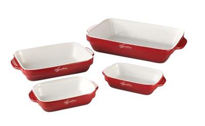 Lagostina Ceramic Bakeware Set, Red, Assorted Sizes, 4-pc | Canadian Tire