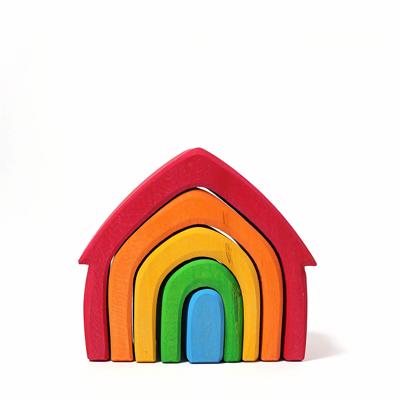 Grimm’s Wooden Stacking Colourful House