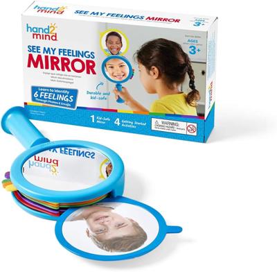 Learning Resources See My Feelings Mirror, Ages 3+, Social Emotional Learning Toy, Toddler Mindfulness & Calm Down Corner Aid, Blue : Amazon.co.uk: To
