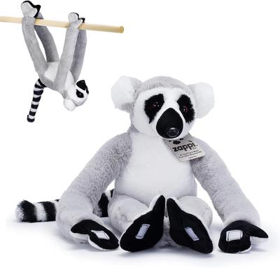 Zappi Co Plush Hanging Capuchin Monkey with Velcro on Paws and Feet - Soft Plush Toy - For Kids Boys Girls Cuddly Plush Toy - Perfect Cuddly Gift for