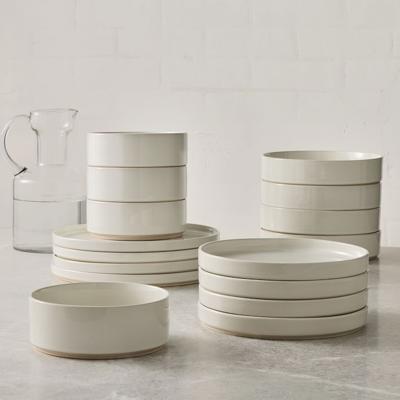 Straight-Sided Stoneware Dinnerware (Set of 16) | West Elm