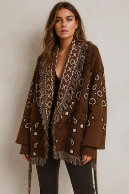 Bandana Cardigan Brown – Faams Official