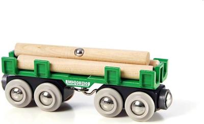 Amazon.com: BRIO World - 33696 Lumber Loading Wagon | 4 Piece Toy Train Set for Kids | FSC-Certified Wooden Components | Ideal for Ages 3 and Up - Gre