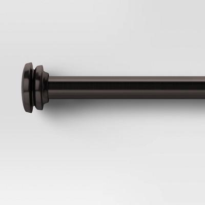 48-84 Café Curtain Rod Oil Rubbed Bronze - Room Essentials™: Adjustable Metal Tension Rod, Flat Cap Finial : Target