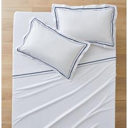 Buy Cambridge Sheet Set - Navy Online | Bed Bath N Table