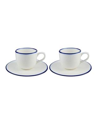 Casa Domani Cafe Demi Cup And Saucer 85ml Set of 2 in White | MYER