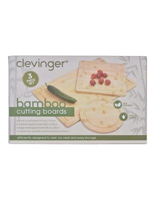Clevinger Bamboo Cutting Board 3 Piece Set in Beige | MYER