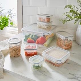 Set of 8 Clip Lock Containers | Dunelm