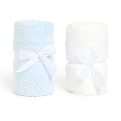 George & Mason Baby - 200GSM Waffle Blanket Value Pack - Blue & White | Shop Today. Get it Tomorrow! | takealot.com
