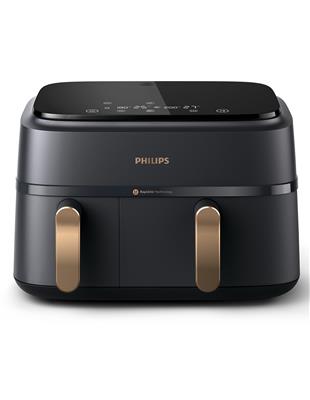 Philips Na352/00 3000 Series 9l Xxl Dual Basket Air Fryer Black/copper | David Jones