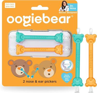 oogiebear - Nose and Ear Gadget. Safe, Easy Nasal Booger and Ear Cleaner for Newborns and Infants. Dual Earwax and Snot Remover. Aspirator Alternative