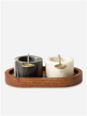 @home Salt & Pepper Wooden Base Pinch Bowls | Bash