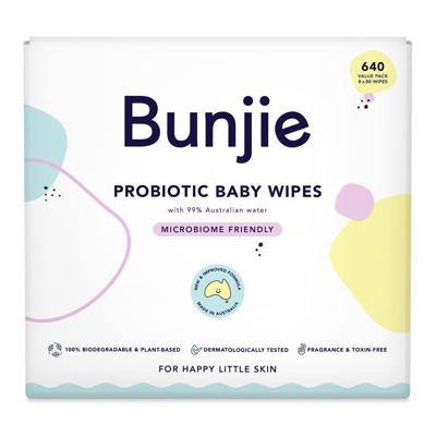 Buy Bunjie Baby Wipes 8x80 Wipes Exclusive Size online at Chemist Warehouse