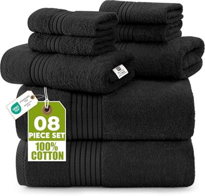 Utopia Towels 8 Piece Premium Towel Set, 2 Bath, 2 Hand, and 4 Washcloths, 100% Ring Spun Cotton, Highly Absorbent Towels for Bathroom, Sports, and Ho