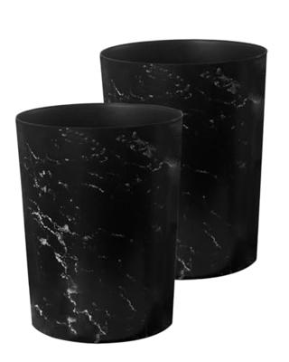 Feisco Small Trash Can for Bathroom, 2 Gallon Trash Can Trash Bin Wastebasket Garbage Can for Kitchen,Bathroom Office, Bedroom,Dorms,Laundry Room (Bla