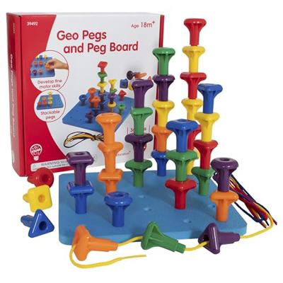 edx education 75112 Childrens Giant Geo Pegs and Board Set