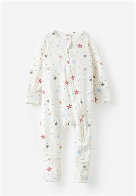 The long sleeve zip romper - vanilla/all the stars Cotton On Babygrows & Sleepsuits | Superbalist.com