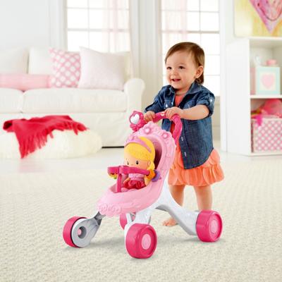 Fisher-Price Princess Mommy Baby Walker and Doll Set | Smyths Toys UK