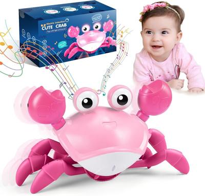 Veopoko Sensory Toys for Babies, Crawling Crab Toy 1 2 3 4 Year Old Girl Gifts 1-4 Year Old Girl Montessori Toys for Babies 6-12 Months Baby Toy 0-6 M