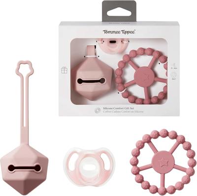 Tommee Tippee Silicone Comfort Gift Set Ultra-Light Soother, Carry Case & Teething Ring 0-6m+ : Amazon.co.uk: Baby Products