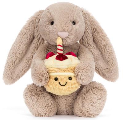 Jellycat - Bashful Beige Bunny Birthday