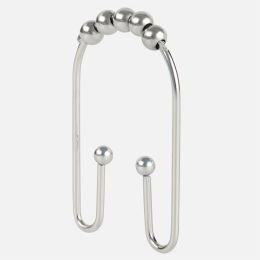 Metal Shower Curtain Hooks, Pack of 12