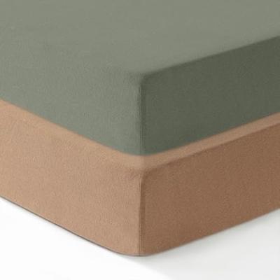 Dreamology Mini Crib Sheets,100% Cotton Crib Sheet,2-Pack,Soft,Baby Crib Sheets for Boys,Girls,Pack n Play Sheets,Pack and Play Sheets Fitted,Mini Cri