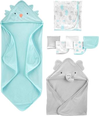 Amazon.com: Simple Joys by Carters Unisex Babies 8-Piece Towel and Washcloth Set, Blue/Green/White, One Size : Baby